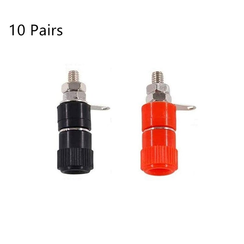 bnafes 4mm Banana Socket Kit Terminal Banana Binding Post Connector Jack Compatible for Arduino 10 Pairs - Image 2